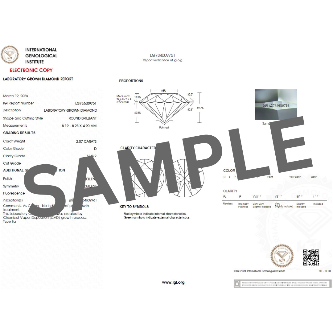IGI Certified Lab Grown Diamond