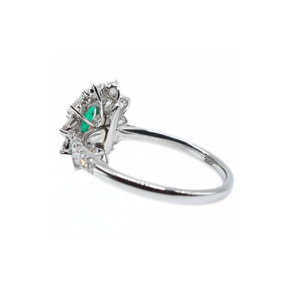 CG  | 2-in-1 Natural Emerald Ring + Pendant for Women  | D VVS Moissanite | Luxury with a Twist