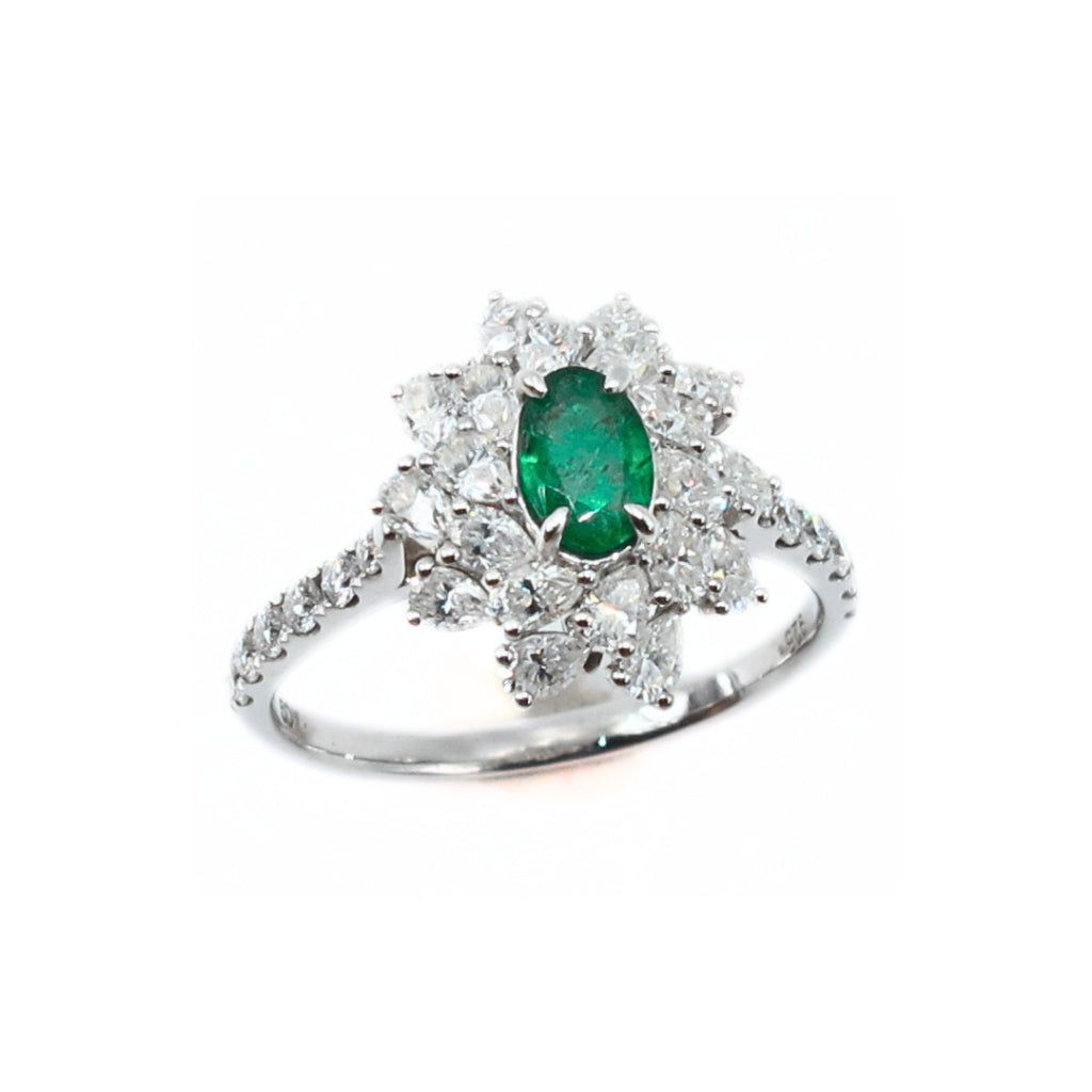 CG  | 2-in-1 Natural Emerald Ring + Pendant for Women  | D VVS Moissanite | Luxury with a Twist