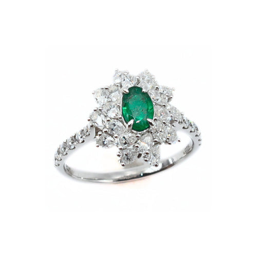 CG  | 2-in-1 Natural Emerald Ring + Pendant for Women  | D VVS Moissanite | Luxury with a Twist